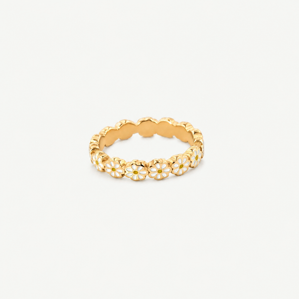 Daisy Flower Band Ring