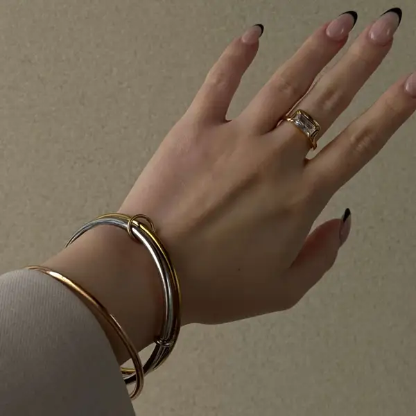 Half Frame Gem Ring, photo 3