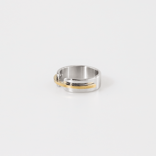 Two Tone Gold & Silver Band Ring, photo 4